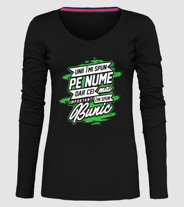 Unii îmi spun pe nume, dar cei mai importanți îmi spun bunic model negru pe tricou