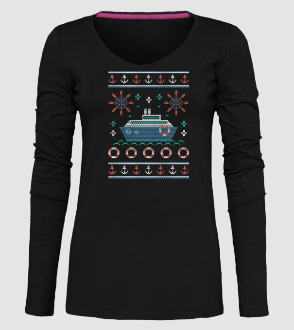 Vapoare model negru pe tricou