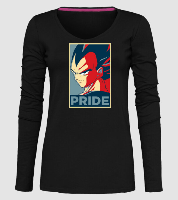 vegeta pride dragonball model negru pe tricou