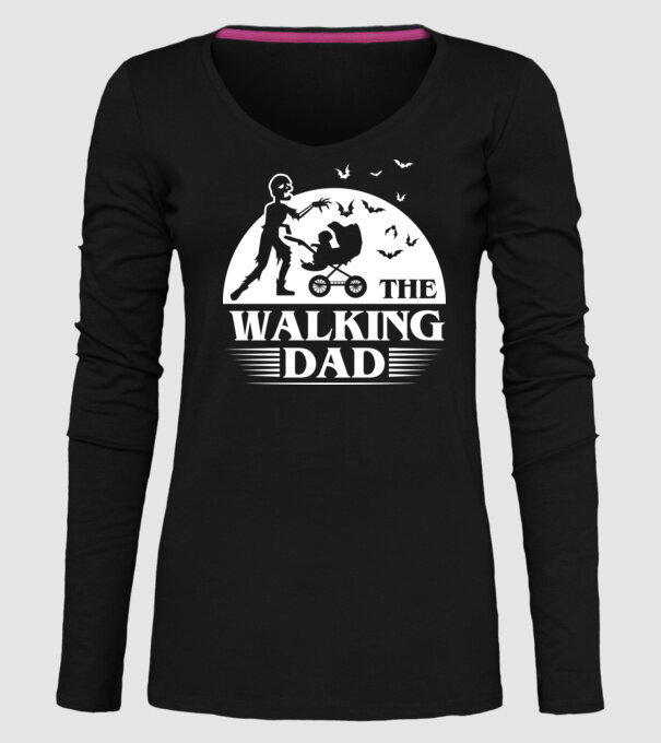 Walking dad model negru pe tricou
