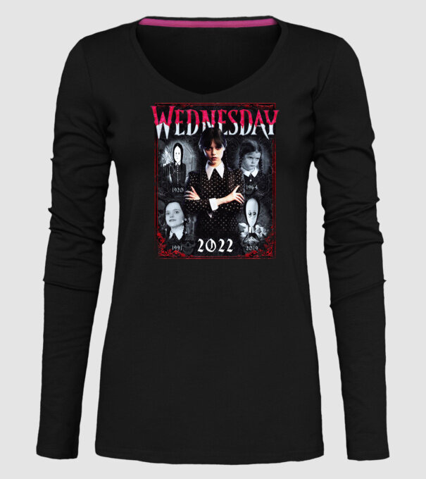 WEDNESDAY multi all time model negru pe tricou