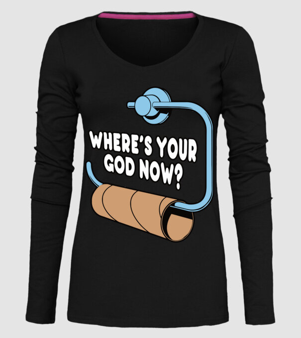 Where's your god now model negru pe tricou