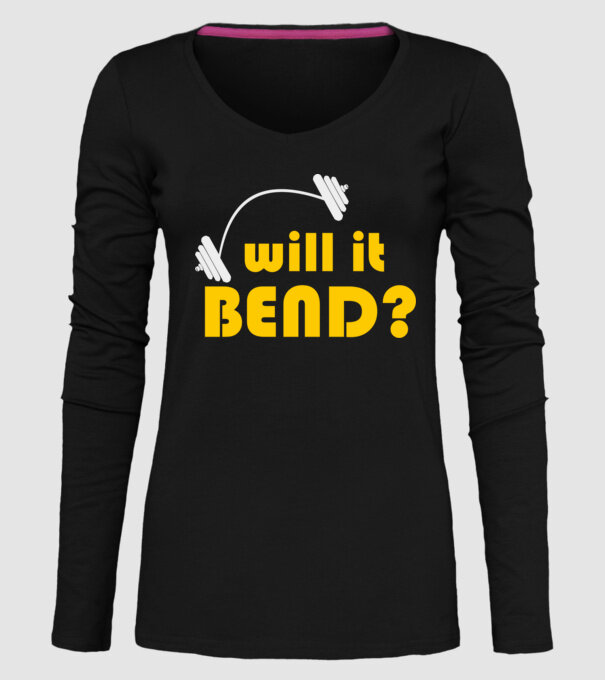 Will it bend model negru pe tricou