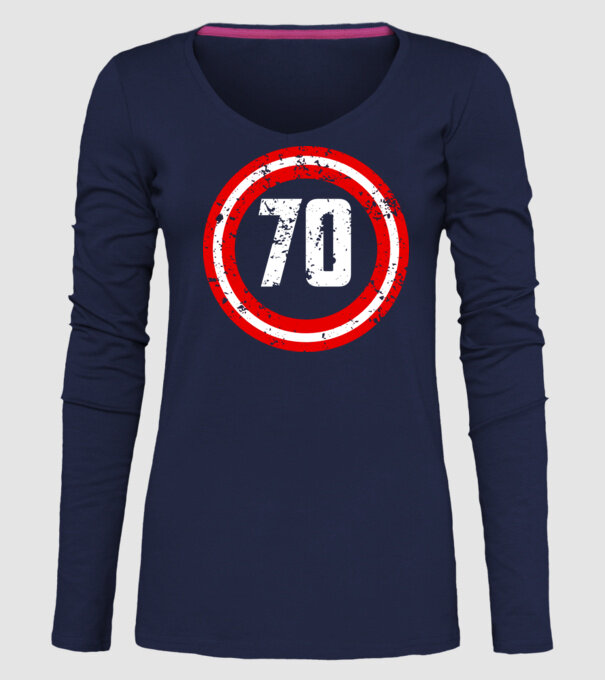 Birthday captain 70 Years old model albastru închis pe tricou