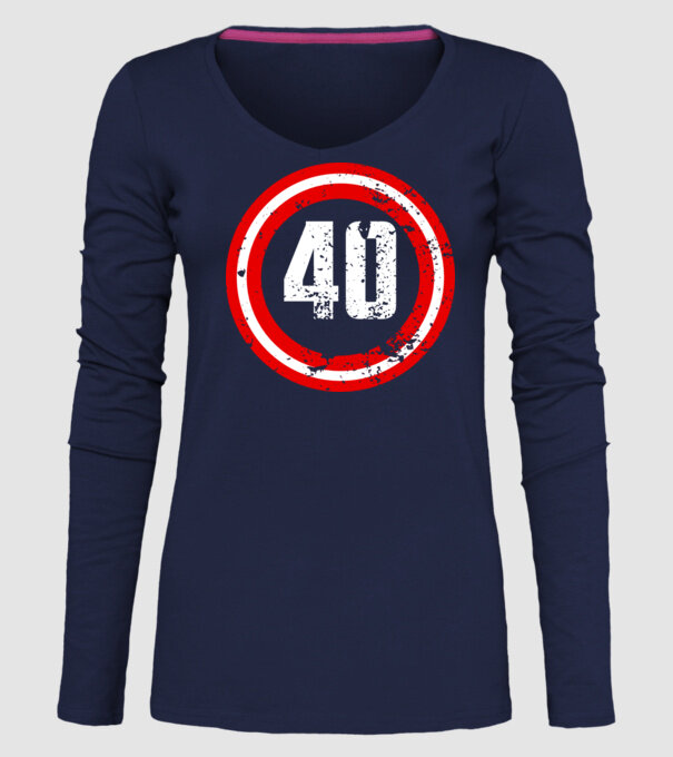 Birthday captain 40 Years old model albastru închis pe tricou