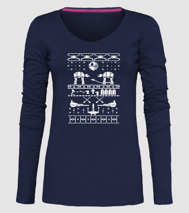 crăciun cu Walker model albastru închis pe tricou