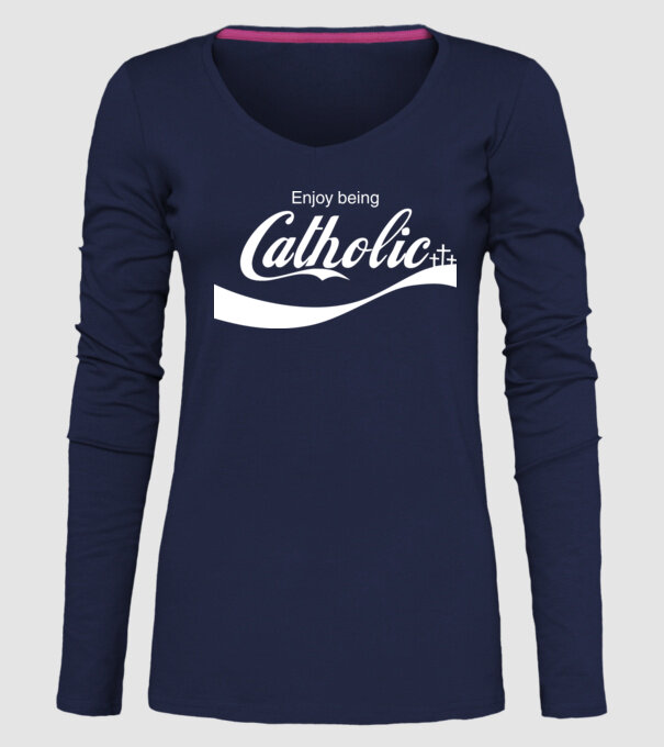 ChatoliCoke model albastru închis pe tricou