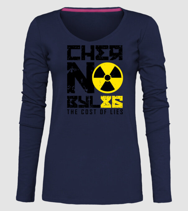 'Chernobyl ''86' model albastru închis pe tricou