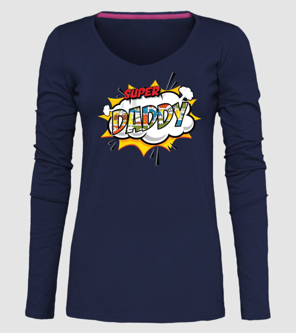 Comic Daddy model albastru închis pe tricou