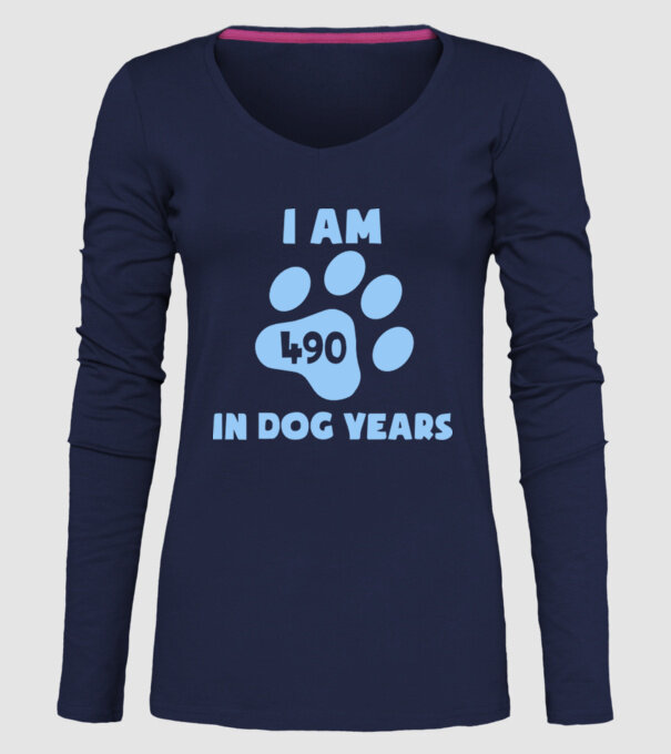 Dog Year - 490 model albastru închis pe tricou