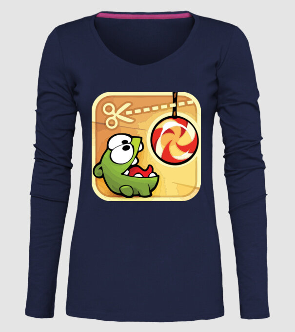 model albastru închis pe tricou