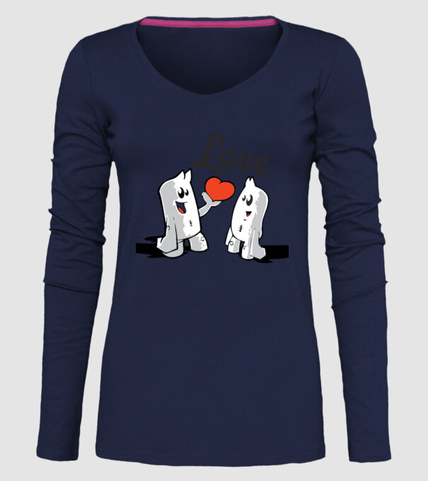 dragoste interesantă model albastru închis pe tricou