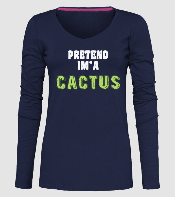 Cactus carnaval model albastru închis pe tricou