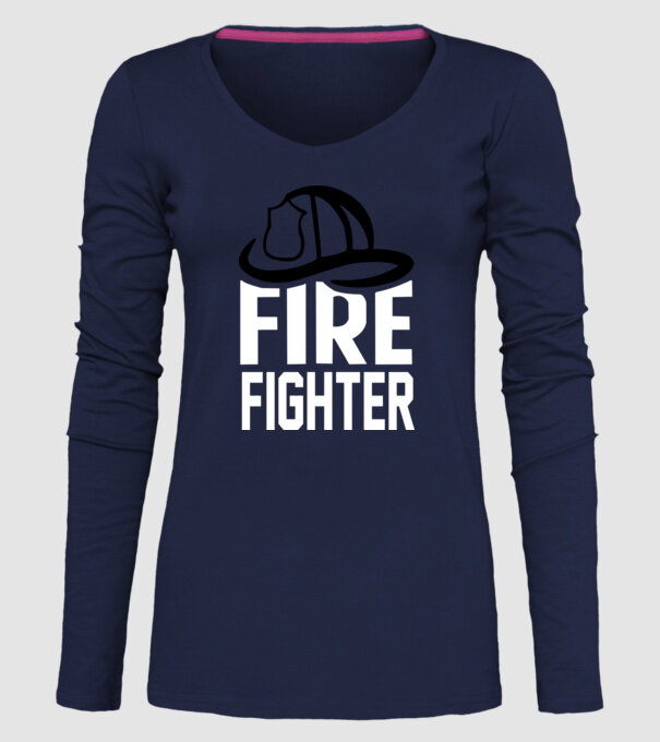Fire fighter model albastru închis pe tricou