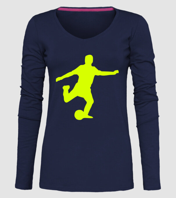 fotbal 2 model albastru închis pe tricou