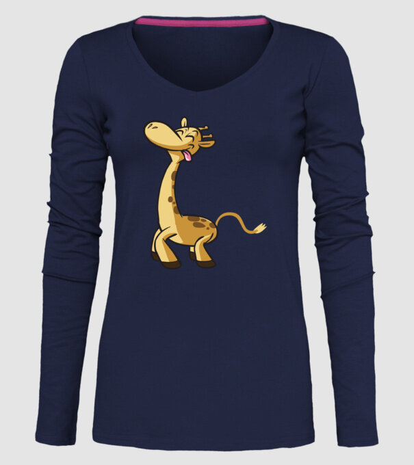 Giraffe model albastru închis pe tricou