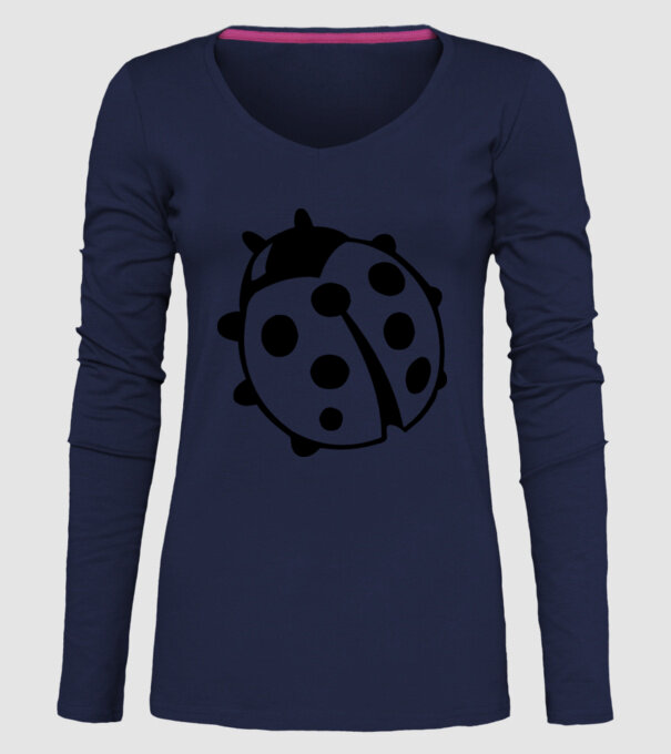 buburuză model albastru închis pe tricou