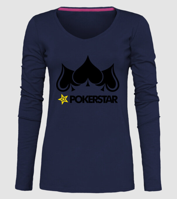 Pokerstar 2 model albastru închis pe tricou