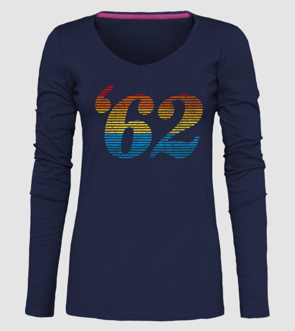 Retro Birthday 1962 model albastru închis pe tricou