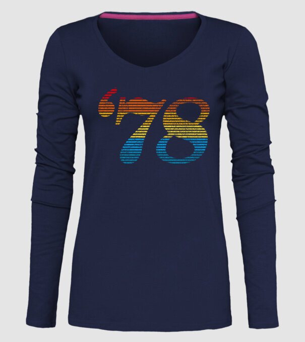 Retro Birthday 1978 model albastru închis pe tricou