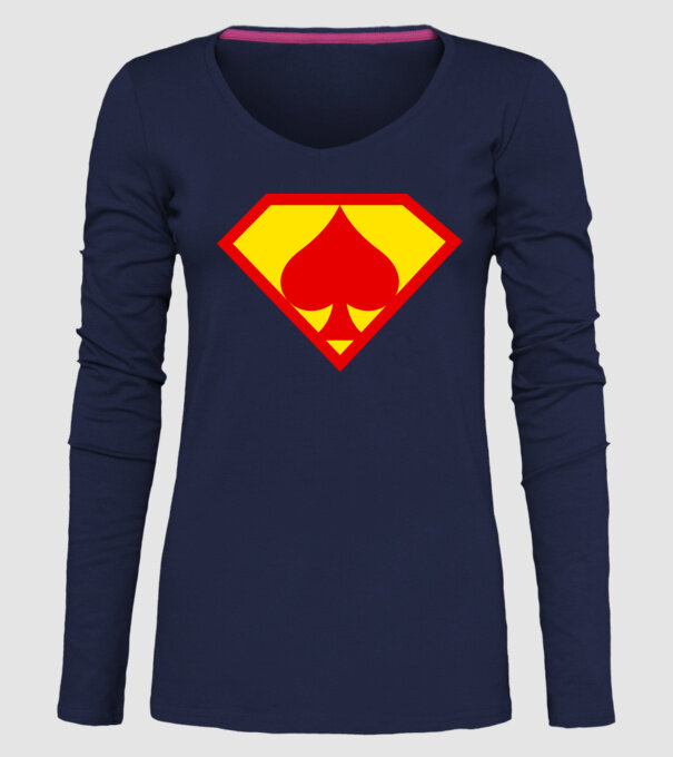 Supersportiv JUCĂTOR DE POKER model albastru închis pe tricou
