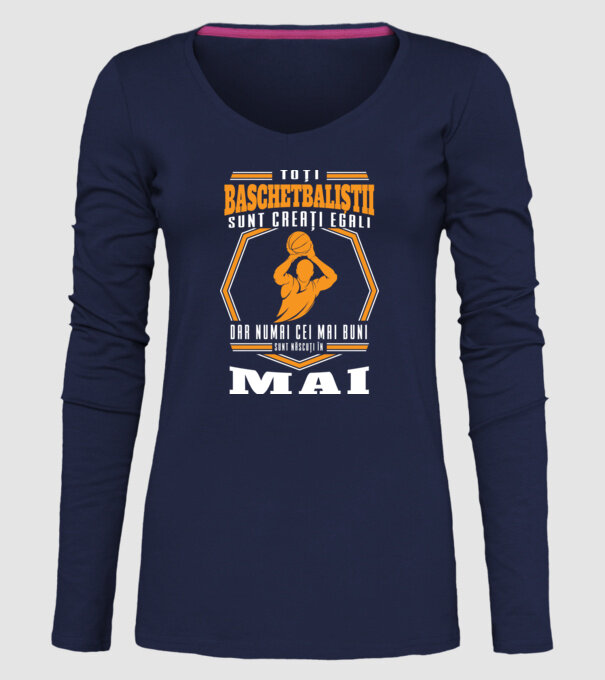 Toți baschetbaliștii sunt creați egali, dar numai cei mai buni sunt născuți în mai model albastru închis pe tricou