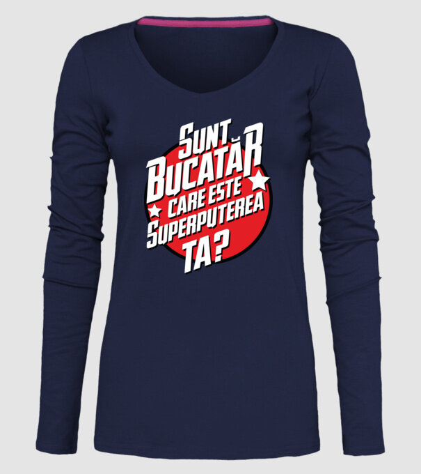 sunt bucătar, care este superputerea ta? model albastru închis pe tricou