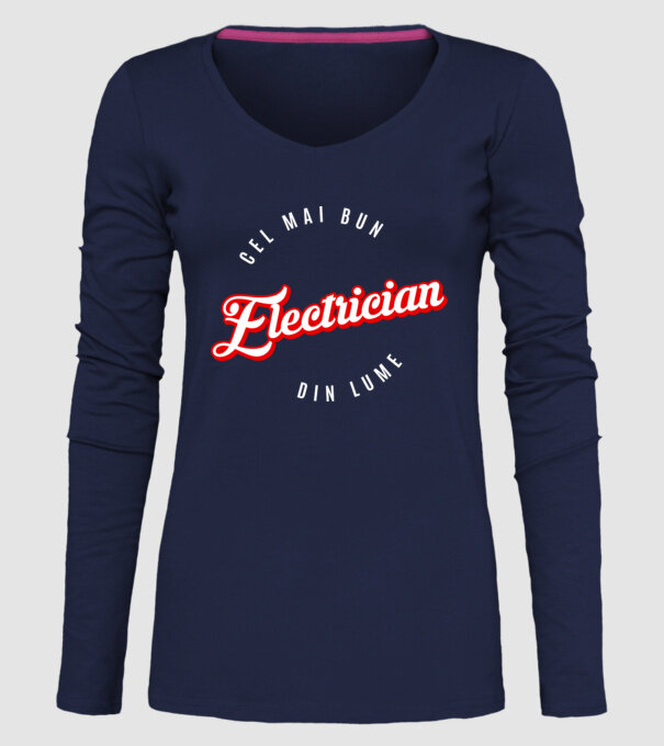 Cel mai bun ELECTRICIAN din lume model albastru închis pe tricou