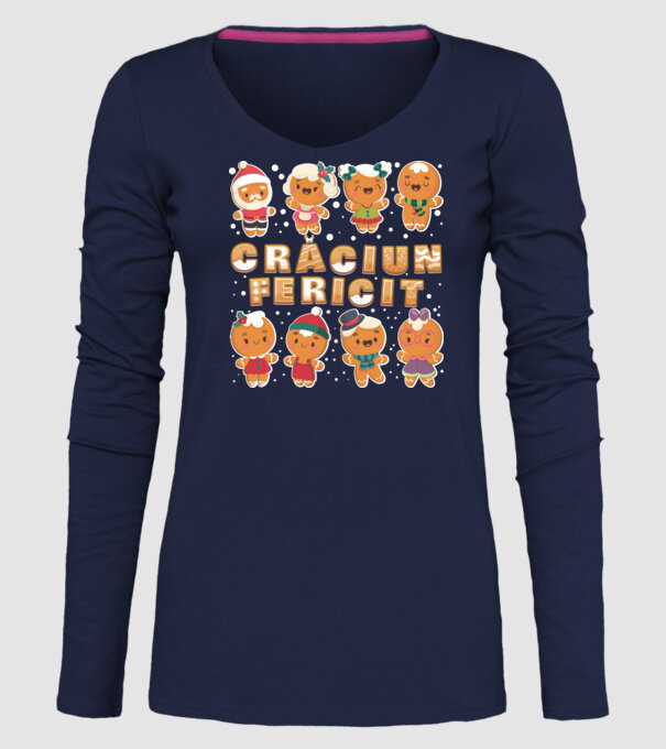 crăciun Fericit model albastru închis pe tricou