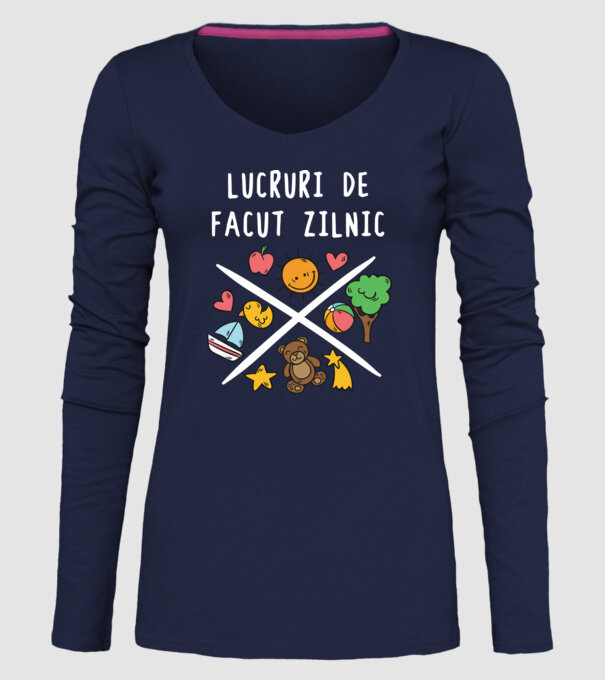lucruri de făcut zilnic model albastru închis pe tricou