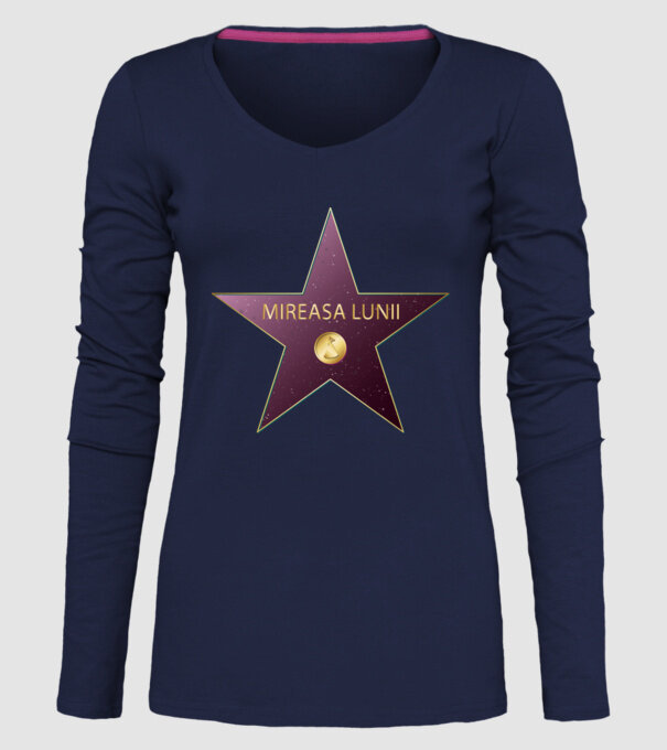 Mireasa lunii model albastru închis pe tricou