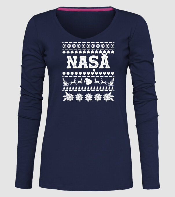 Nașă model albastru închis pe tricou