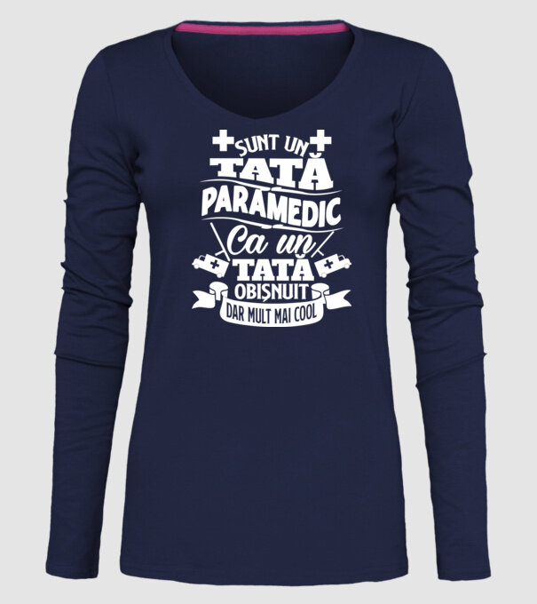 Sunt un tată paramedic model albastru închis pe tricou