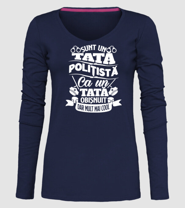 Sunt un tată polițist model albastru închis pe tricou