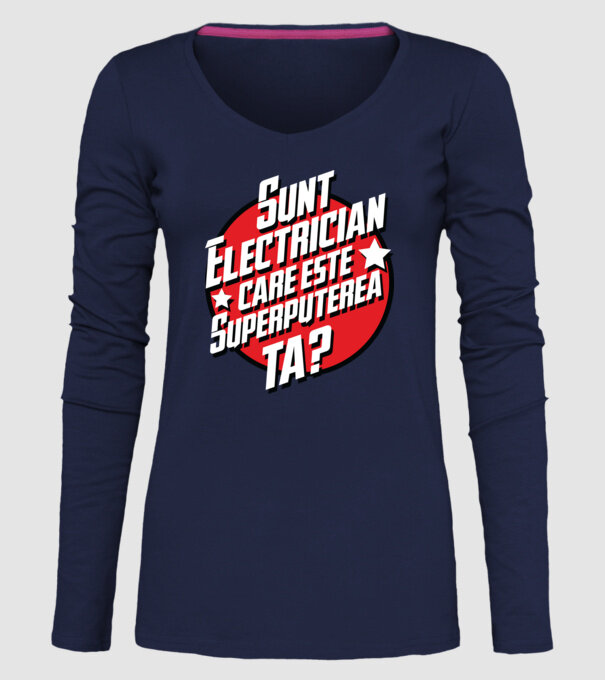 sunt electrician, care este superputerea ta? model albastru închis pe tricou