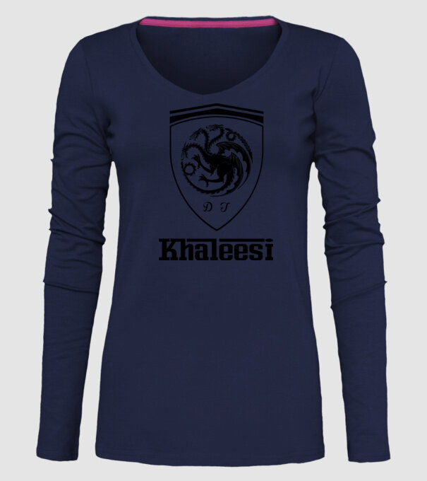 The Khaleesi Ferrari model albastru închis pe tricou