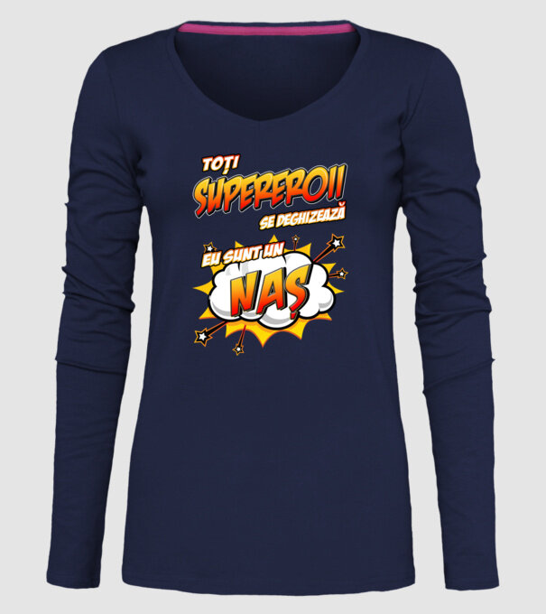 Toți supereroii se deghizează, eu sunt un naș model albastru închis pe tricou