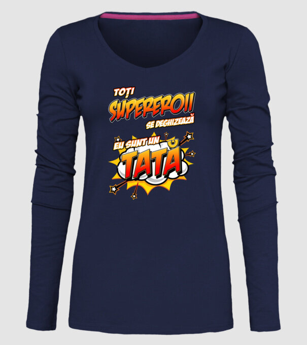 Toți supereroii se deghizează, eu sunt un tată model albastru închis pe tricou