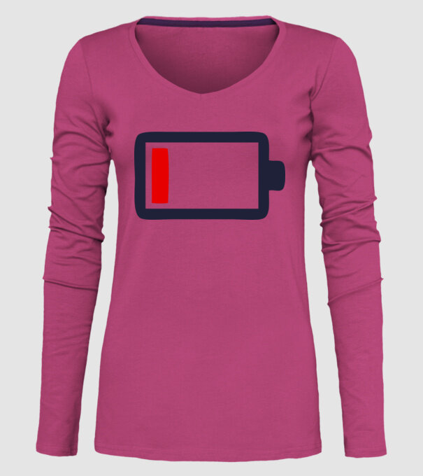 Nivel baterie scăzut model roz pe tricou