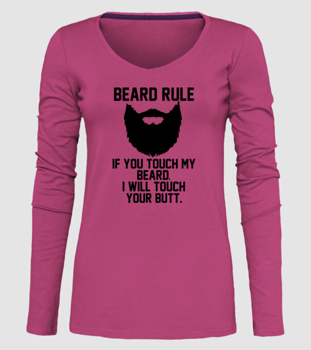 Beard Rules model roz pe tricou