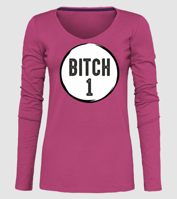 BITCH 1 model roz pe tricou