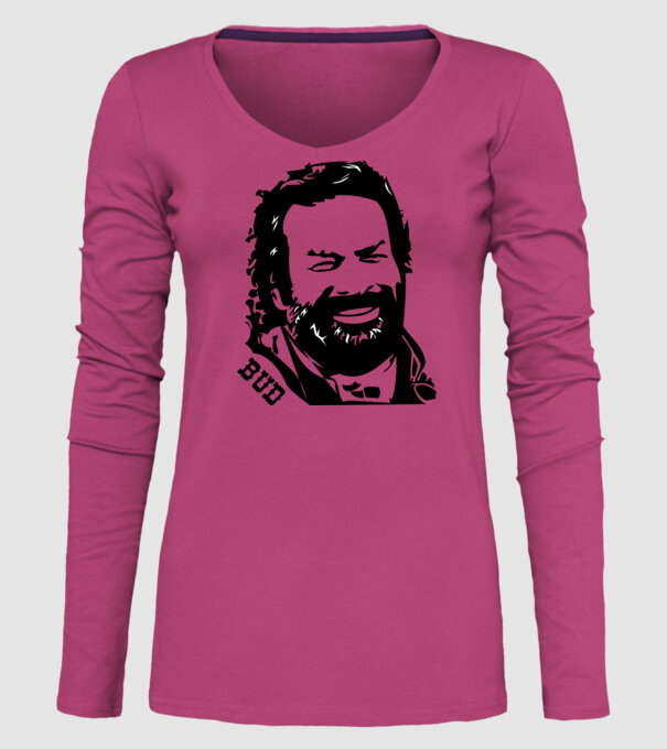 Față Bud Spencer model roz pe tricou