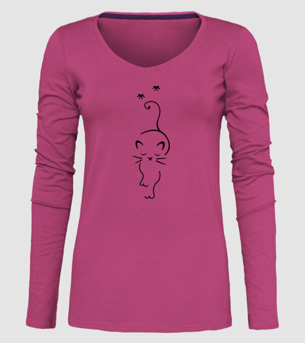 Cat walk model roz pe tricou