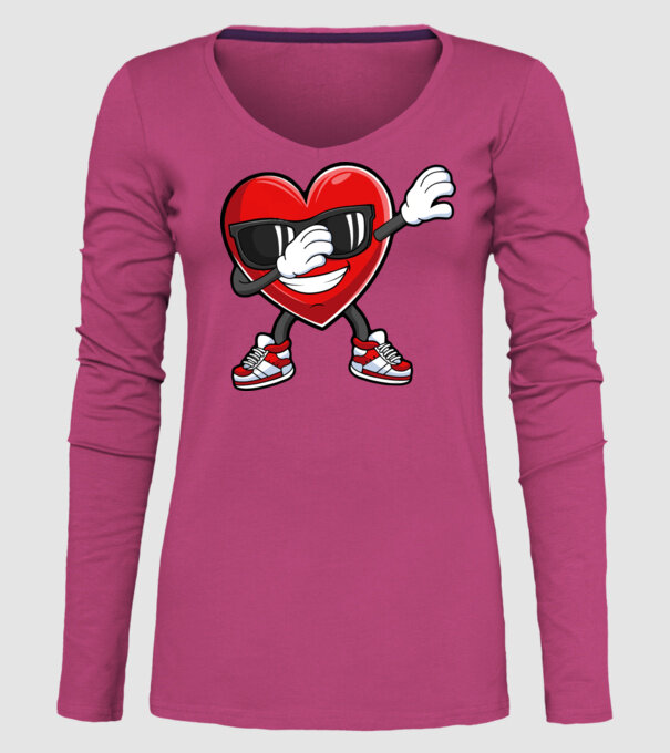 Dab inima model roz pe tricou
