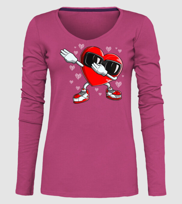 Dab inima model roz pe tricou