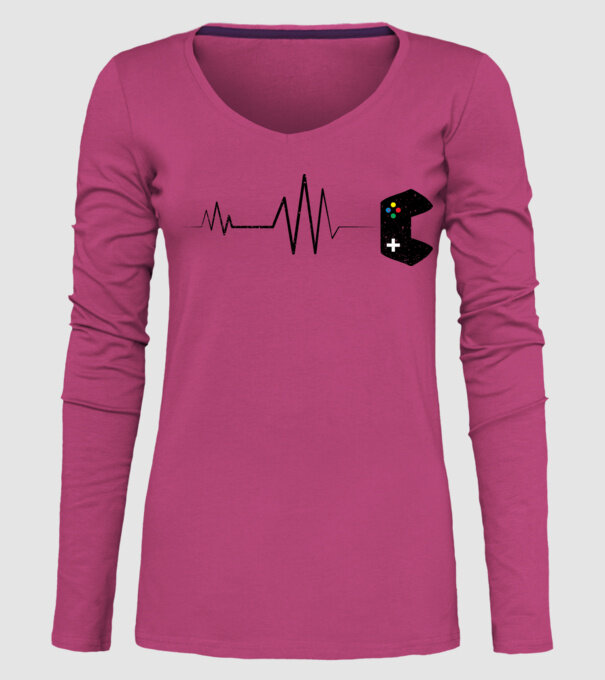 Gamer Ritm cardiac model roz pe tricou