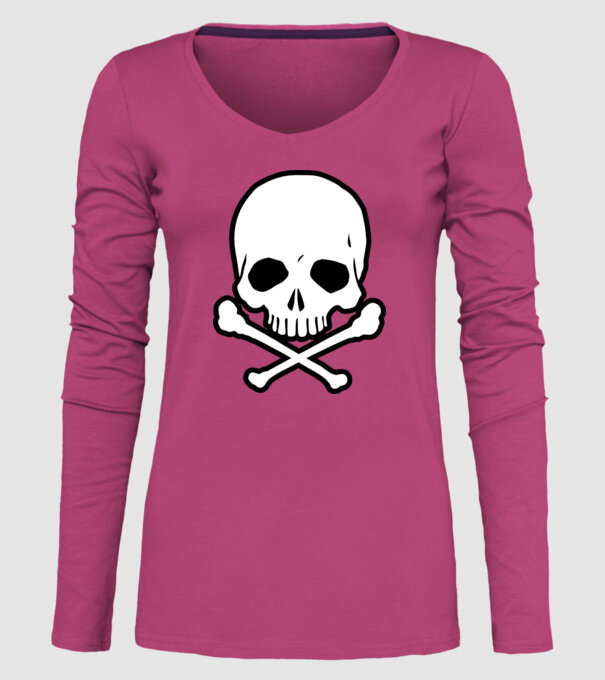 Craniu model roz pe tricou