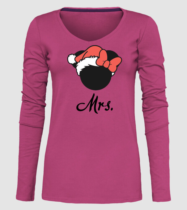 mrs christmas model roz pe tricou