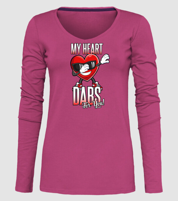 My Heart Dabs For You model roz pe tricou