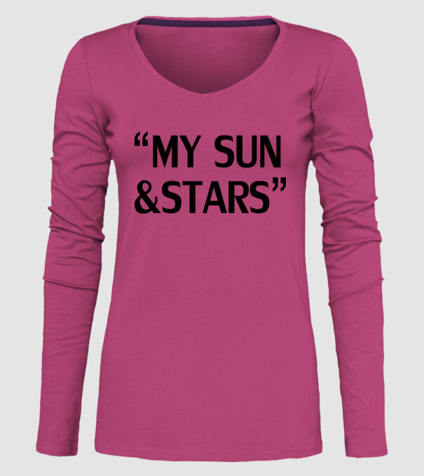 My sun and stars model roz pe tricou